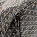 Goyard Saint Louis GM Tote Goyardine Canvas/Calfskin Black/Tan SHW