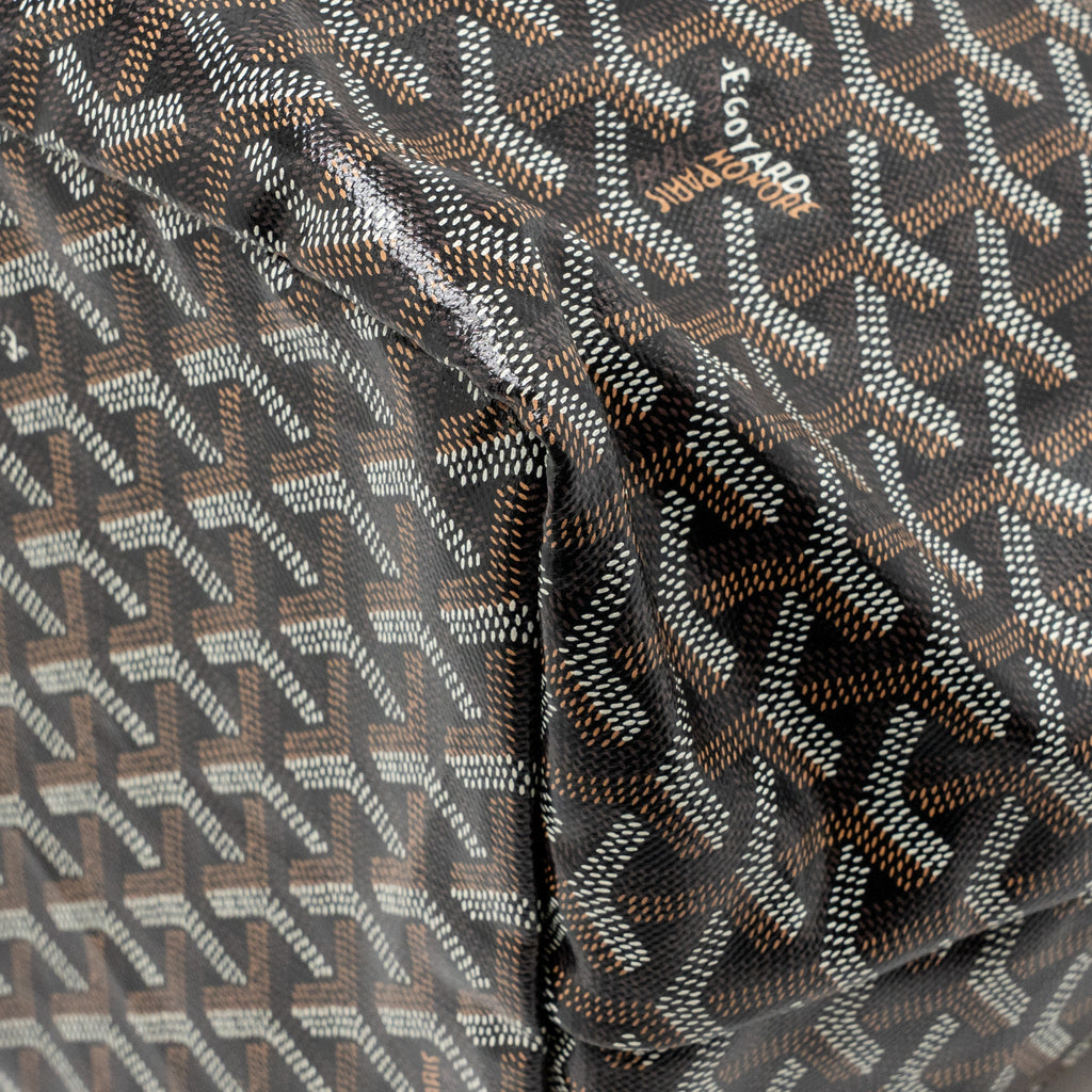 Goyard Saint Louis GM Tote Goyardine Canvas/Calfskin Black/Tan SHW