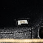 Chanel mini round clutch with chain shiny calfskin leather black GHW