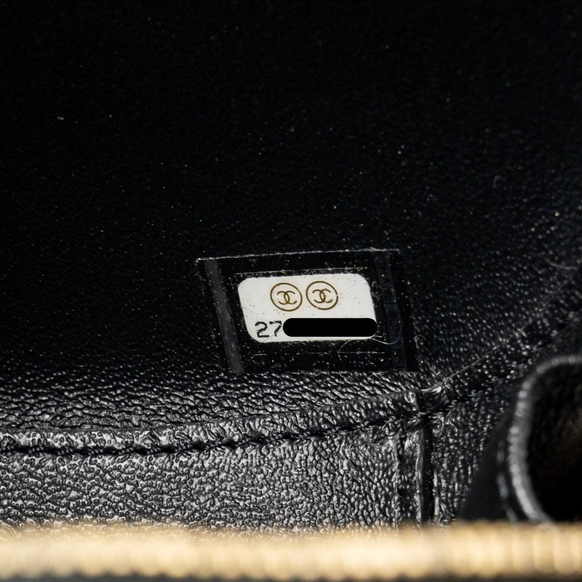Chanel mini round clutch with chain shiny calfskin leather black GHW