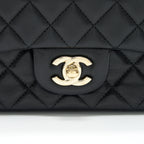 CHANEL MINI RECTANGULAR FLAP BAG LAMBSKIN BLACK GHW