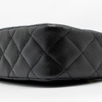 CHANEL 25A CLUTCH WITH CHAIN BAG CAVIAR BLACK LGHW