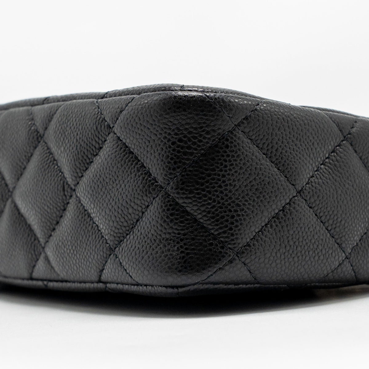 CHANEL 25A CLUTCH WITH CHAIN BAG CAVIAR BLACK LGHW