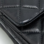 CHANEL MINI RECTANGULAR FLAP BAG LAMBSKIN BLACK GHW