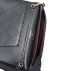 CHANEL 2 IN 1 WALLET ON CHAIN CAVIAR BLACK GHW