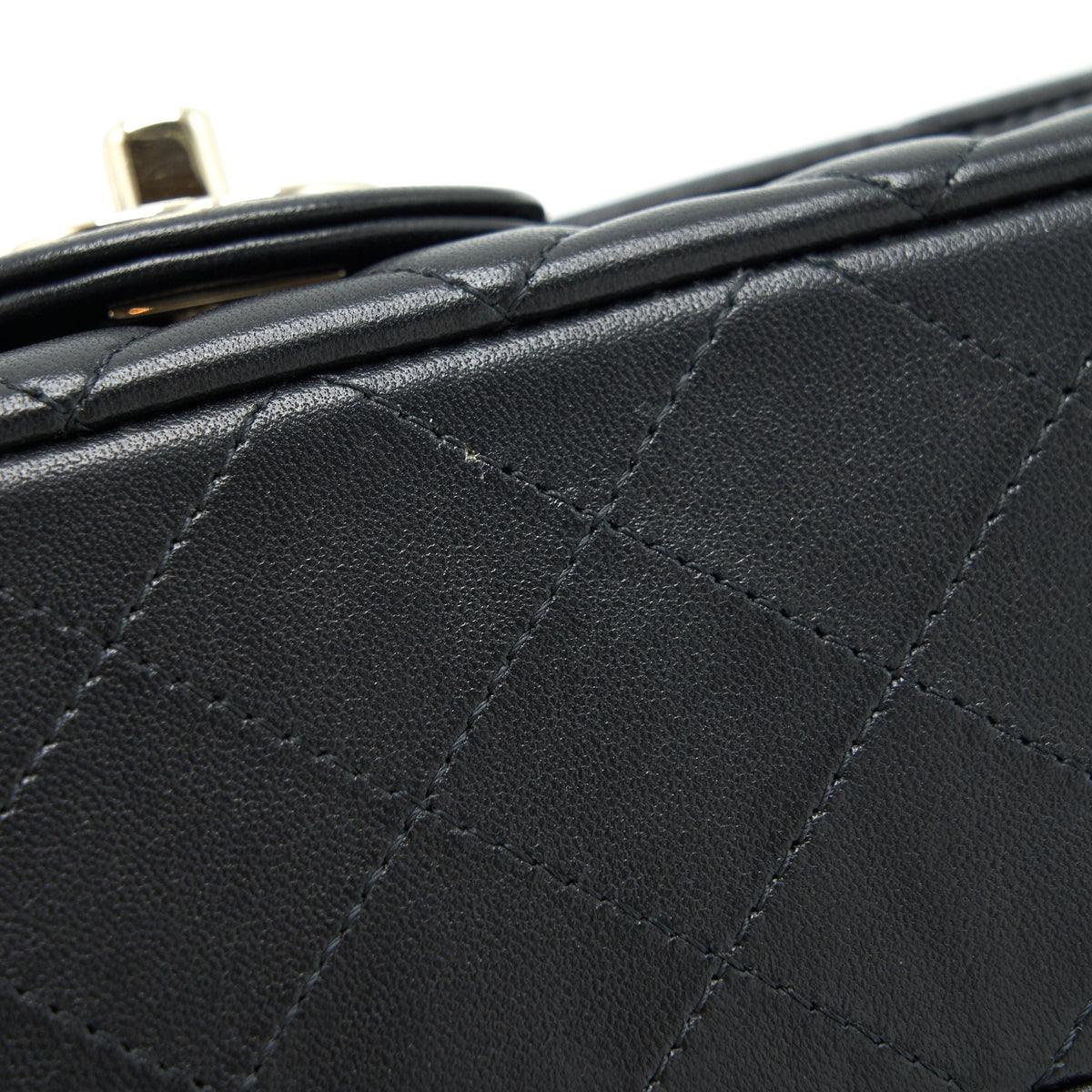 CHANEL MINI RECTANGULAR FLAP BAG LAMBSKIN BLACK LGHW (MICROCHIP)