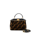 Fendi Mini Peekaboo Lambskin/Shearling Tabacco/Black GHW