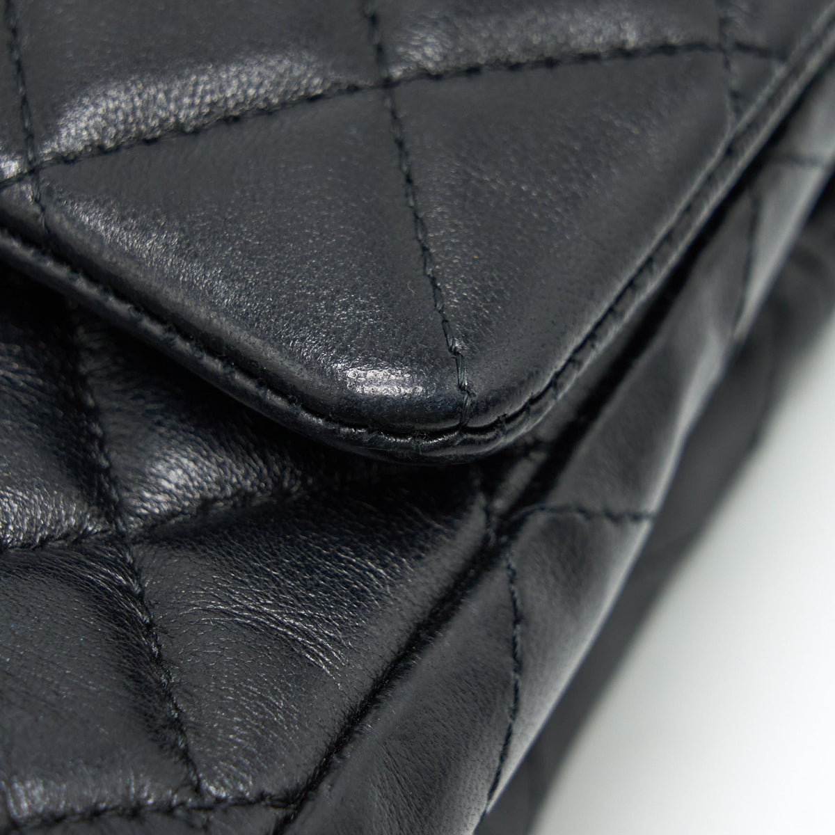 CHANEL MINI RECTANGULAR FLAP BAG LAMBSKIN BLACK GHW
