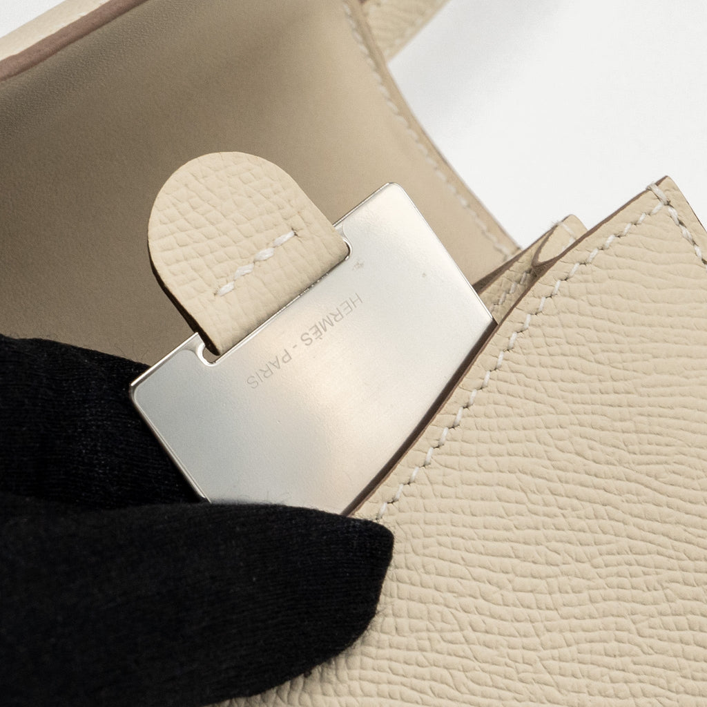 Hermes mini constance Epsom Craie GHW