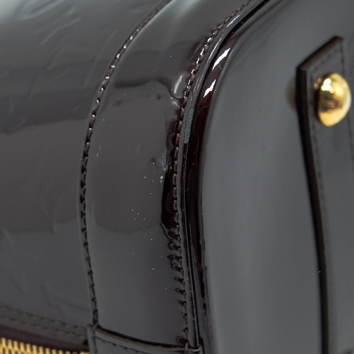 LOUIS VUITTON ALMA GM PATENT LEATHER AMARANTE VERNIS