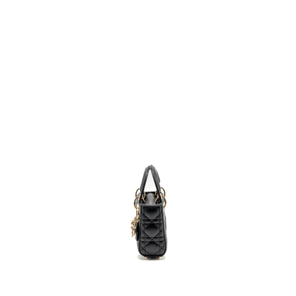 Dior Micro Lady Dior Bag Cannage Lambskin Black LGHW