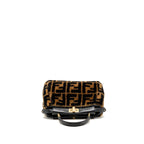 Fendi Mini Peekaboo Lambskin/Shearling Tabacco/Black GHW