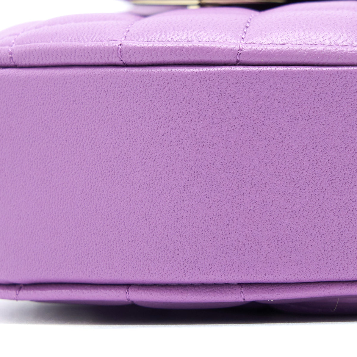 CHANEL SMALL HEART BAG LAMBSKIN PURPLE LGHW