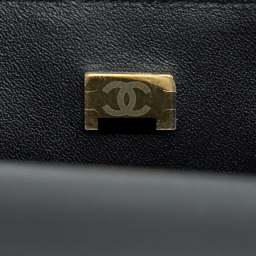 CHANEL MINI RECTANGULAR FLAP BAG LAMBSKIN BLACK LGHW (MICROCHIP)