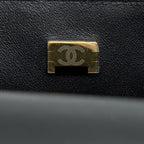 CHANEL MINI RECTANGULAR FLAP BAG LAMBSKIN BLACK LGHW (MICROCHIP)