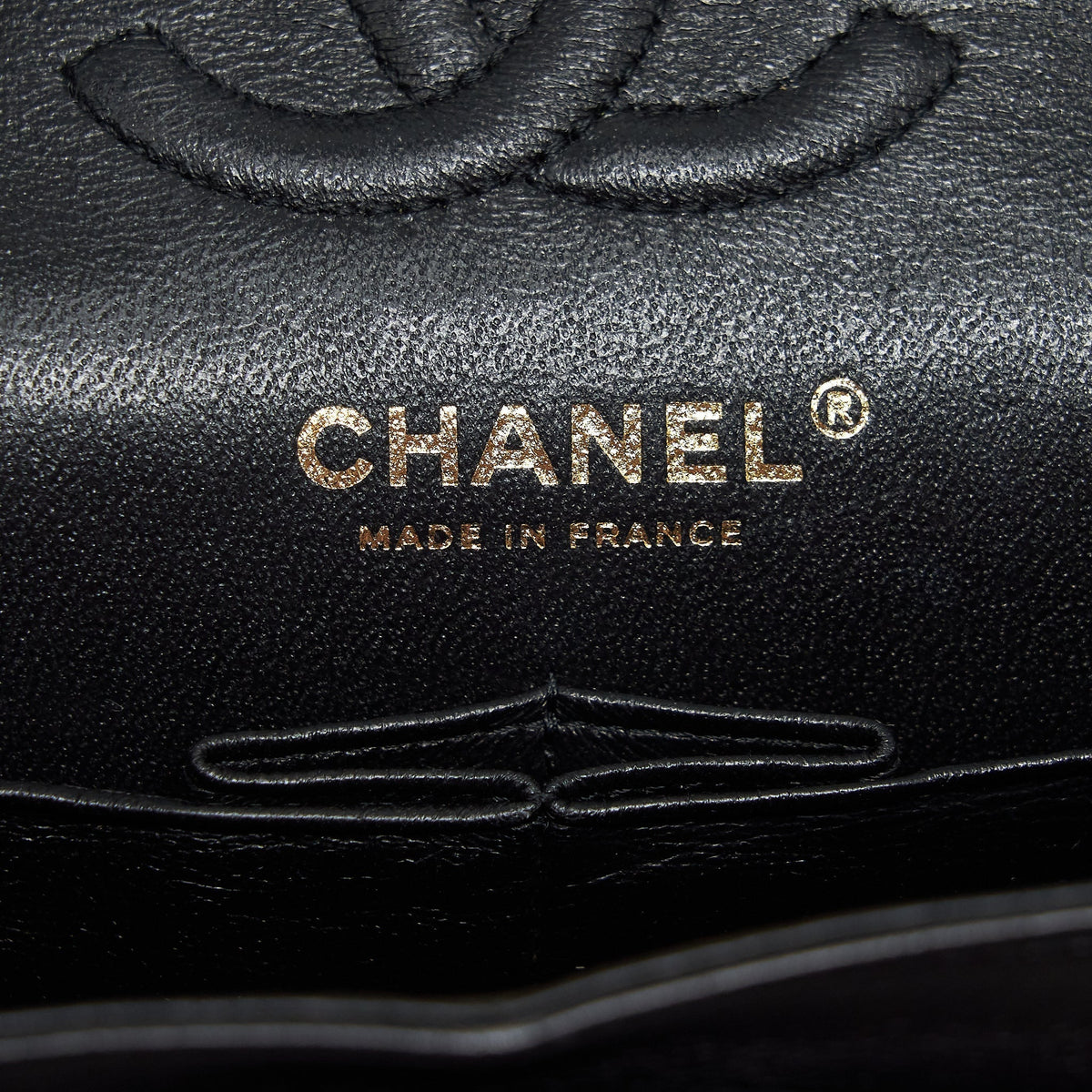 CHANEL SMALL CLASSIC DOUBLE FLAP BAG CHEVRON LAMBSKIN BLACK GHW