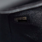 CHANEL SMALL CLASSIC DOUBLE FLAP BAG CHEVRON LAMBSKIN BLACK GHW