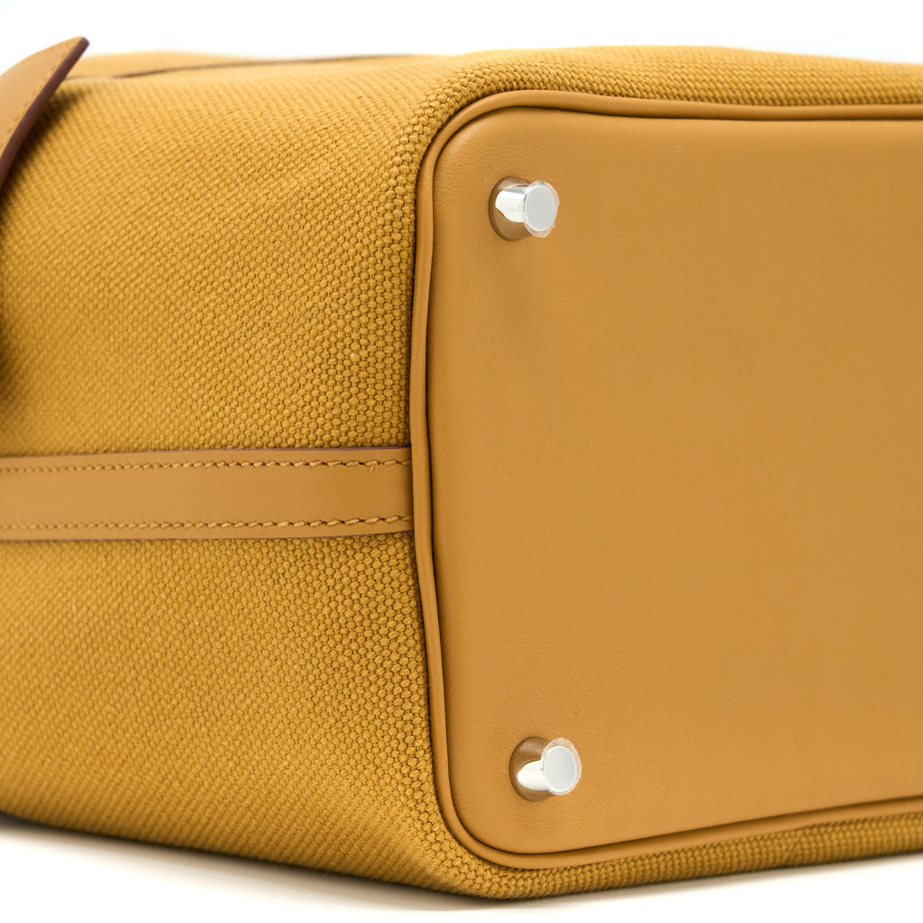 Hermes Picotin Cargo 18 Swift/Toile Canvas Sesame SHW