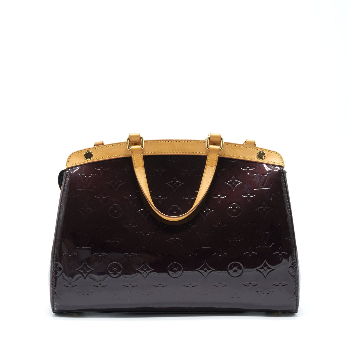 LOUIS VUITTON AMARANTE MONOGRAM VERNIS BREA MM BAG GHW