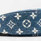 LOUIS VUITTON HALF-MOON LOOP BAGUETTE BAG DENIM BLUE GHW