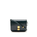 Celine Medium Classic Box Bag Calfskin Dark Green GHW