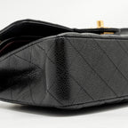 CHANEL SMALL CLASSIC DOUBLE FLAP BAG CAVIAR BLACK GHW (MICROCHIP)