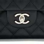 CHANEL CLASSIC JUMBO DOUBLE FLAP BAG LAMBSKIN BLACK SHW