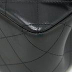 CHANEL CLASSIC JUMBO DOUBLE FLAP BAG LAMBSKIN BLACK SHW