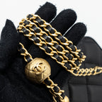CHANEL PEARL CRUSH LONG VANITY LAMBSKIN BLACK GHW (MICROCHIP)