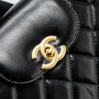 CHANEL 23K KELLY BAG CALFSKIN BLACK GHW (MICROCHIP)