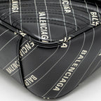 Gucci x Balenciaga The Hacker Project Small GG Marmont Bag Chevron Leather Black/White GHW
