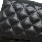 CHANEL CLASSIC JUMBO DOUBLE FLAP BAG LAMBSKIN BLACK SHW