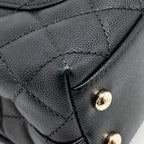 CHANEL MINI COCO HANDLE CAVIAR BLACK LGHW (MICROCHIP)