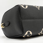 LOUIS VUITTON SPEEDY 25 BANDOULIERE BICOLOR MONOGRAM EMPREINTE BLACK GHW