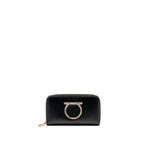 Salvatore Ferragamo Vara Bow Bag Red/Pink and Oversize Gancini Wallet Black Calfskin GHW (Sell in Set)