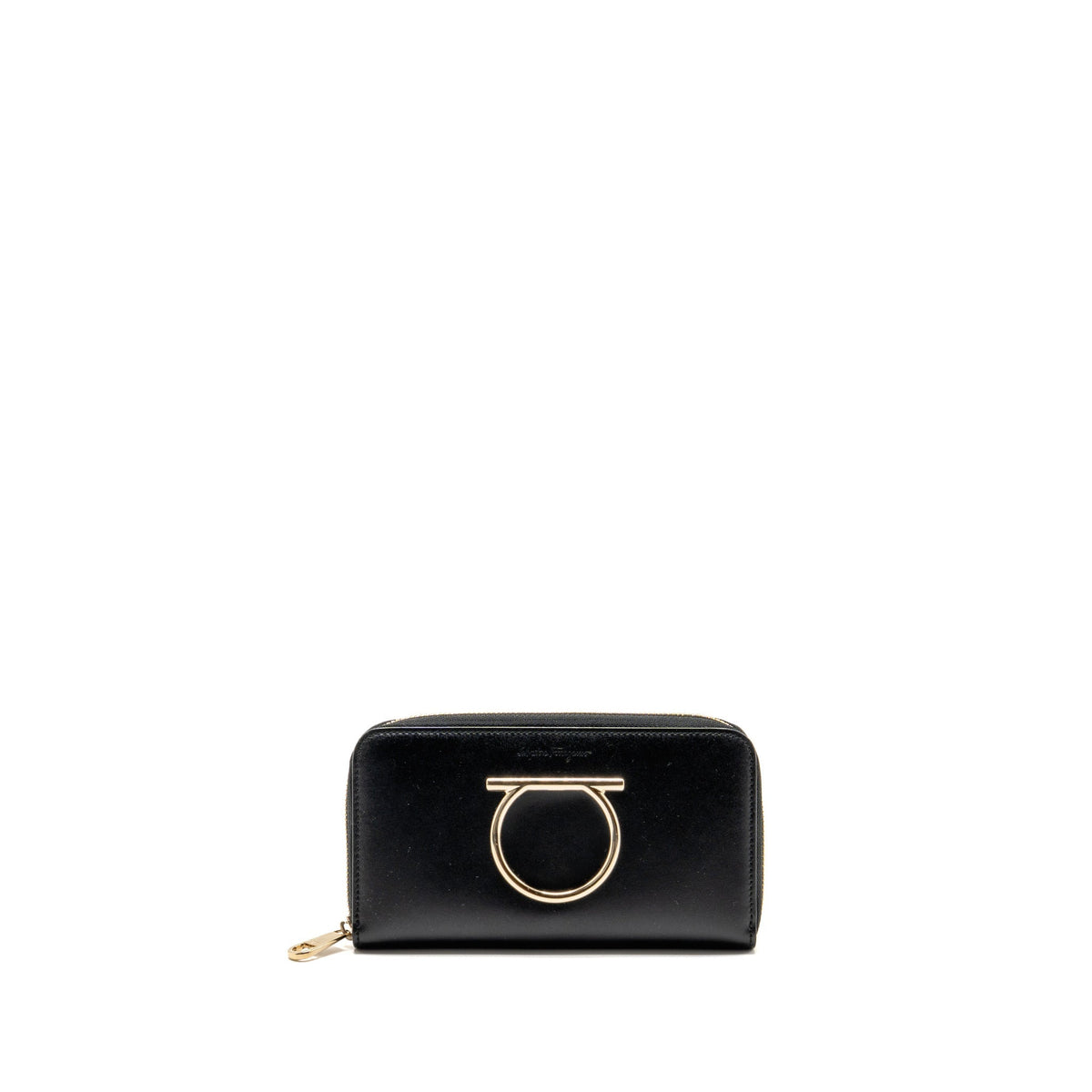 Salvatore Ferragamo Vara Bow Bag Red/Pink and Oversize Gancini Wallet Black Calfskin GHW (Sell in Set)