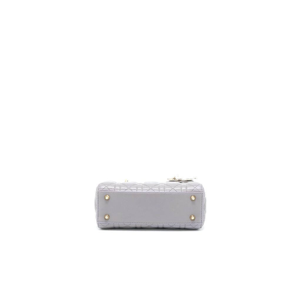DIOR SMALL LADY DIOR MY ABCDIOR LAMBSKIN GREY LGHW