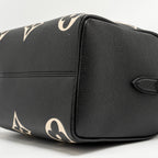 LOUIS VUITTON SPEEDY 25 BANDOULIERE BICOLOR MONOGRAM EMPREINTE BLACK GHW
