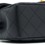 CHANEL 23C PEARL CRUSH MINI RECTANGULAR FLAP BAG LAMBSKIN BLACK BRUSHED GHW (MICROCHIP)