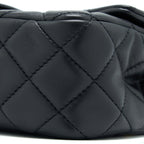 CHANEL PEARL CRUSH MINI RECTANGULAR FLAP BAG LAMBSKIN BLACK BRUSHED GHW