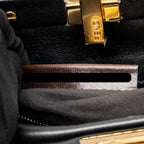 Fendi Mini Peekaboo Lambskin/Shearling Tabacco/Black GHW
