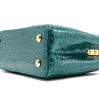 LOUIS VUITTON CAPUCINES MINI CROCODILE BRILLANT BLUE CANARD GHW