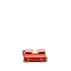 Salvatore Ferragamo Vara Bow Bag Red/Pink and Oversize Gancini Wallet Black Calfskin GHW (Sell in Set)