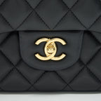 CHANEL JUMBO CLASSIC DOUBLE FLAP BAG LAMBSKIN BLACK GHW