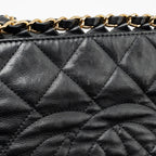 Chanel Quilted Chain Me Tote Bag Lambskin Black GHW