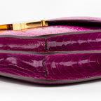 Hermes Mini Constance Shiny Alligator Missippiens J5 Rose Sheheraradez GHW