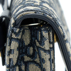 DIOR SADDLE BELT POUCH BLUE OBLIQUE JACQUARD GHW