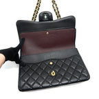 CHANEL JUMBO CLASSIC DOUBLE FLAP BAG LAMBSKIN BLACK GHW