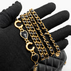 CHANEL LONG VANITY WITH COCO CHARM CHAIN LAMBSKIN BLACK GHW (MICROCHIP)