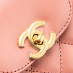 CHANEL 23K MINI SHOPPING TOTE CALFSKIN PINK BRUSHED GHW(MICROCHIP)